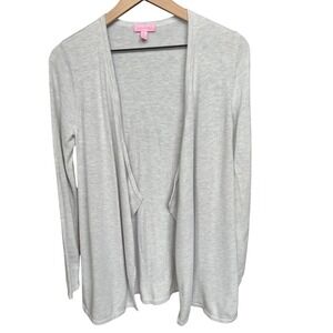 Lilly Pulitzer Dustin‎ Light Gray Super Soft & Cozy Cardigan Size Small